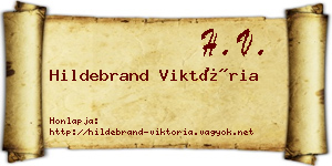 Hildebrand Viktória névjegykártya